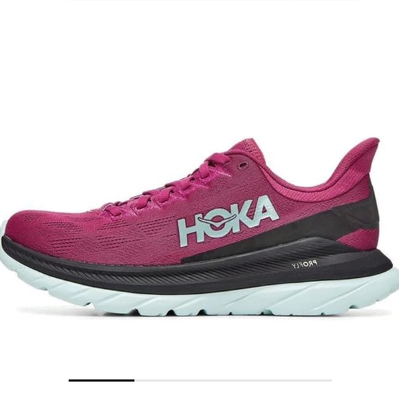 Hoka one one Mach 4 festival fuchsia & black running sneaker Size 8.5B - Picture 5 of 17